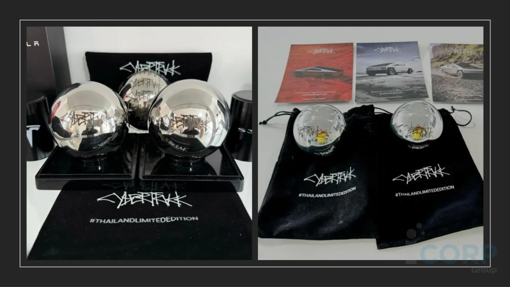 TESLA Cybertruck Thailand Limited Edition silver ball premium gift พร้อมลายน้ำ ICORP Group